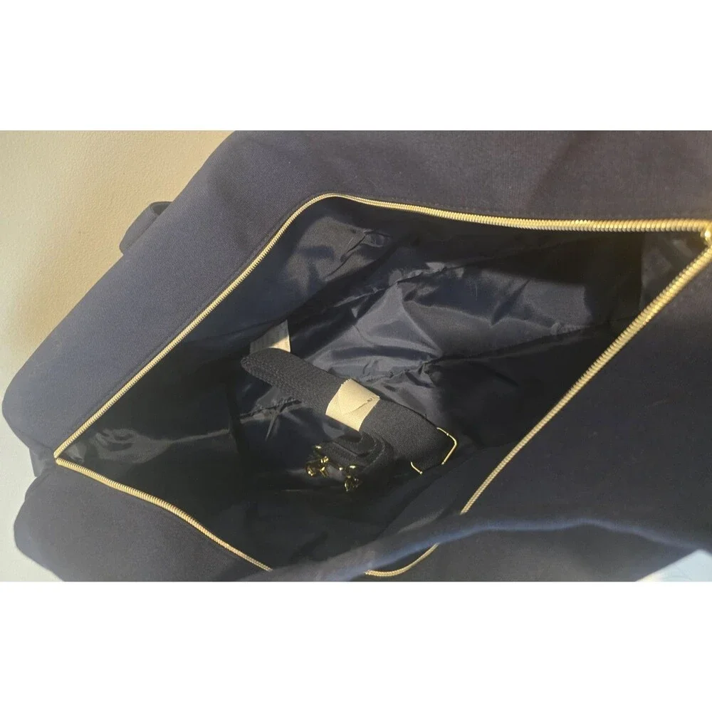 Polo Ralph Lauren Holiday Duffle Bag Navy Canvas Gold Pony Gift NWT GWP